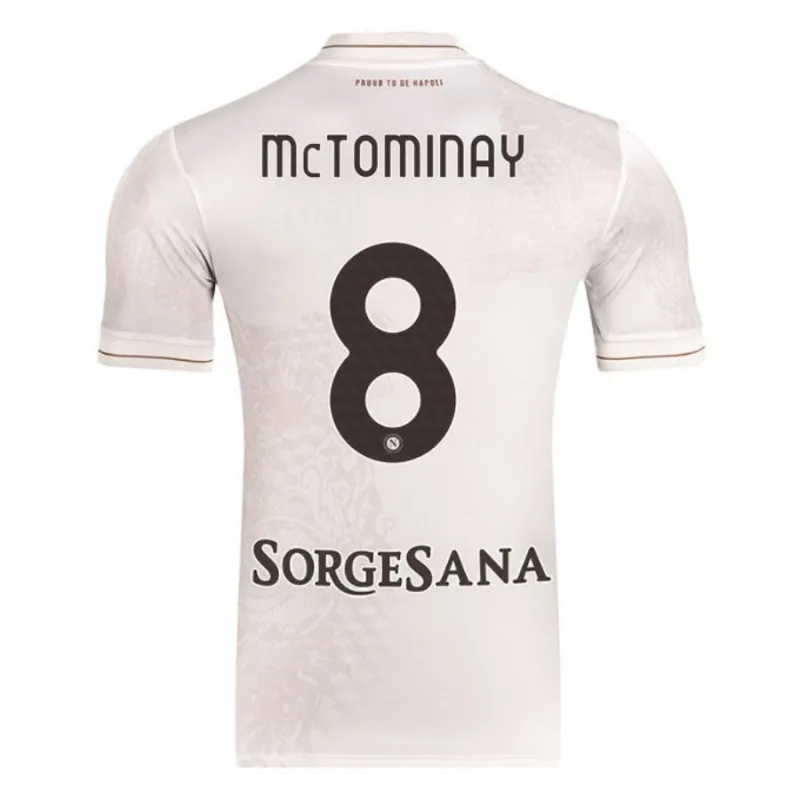 Napoli McTOMINAY 2025/26 Away Kids' Jersey Set - Beige
