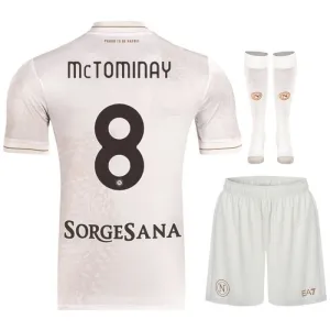 Set di maglia bambini in trasferta di McTOMINAY per il Napoli 2025/26 - Beige