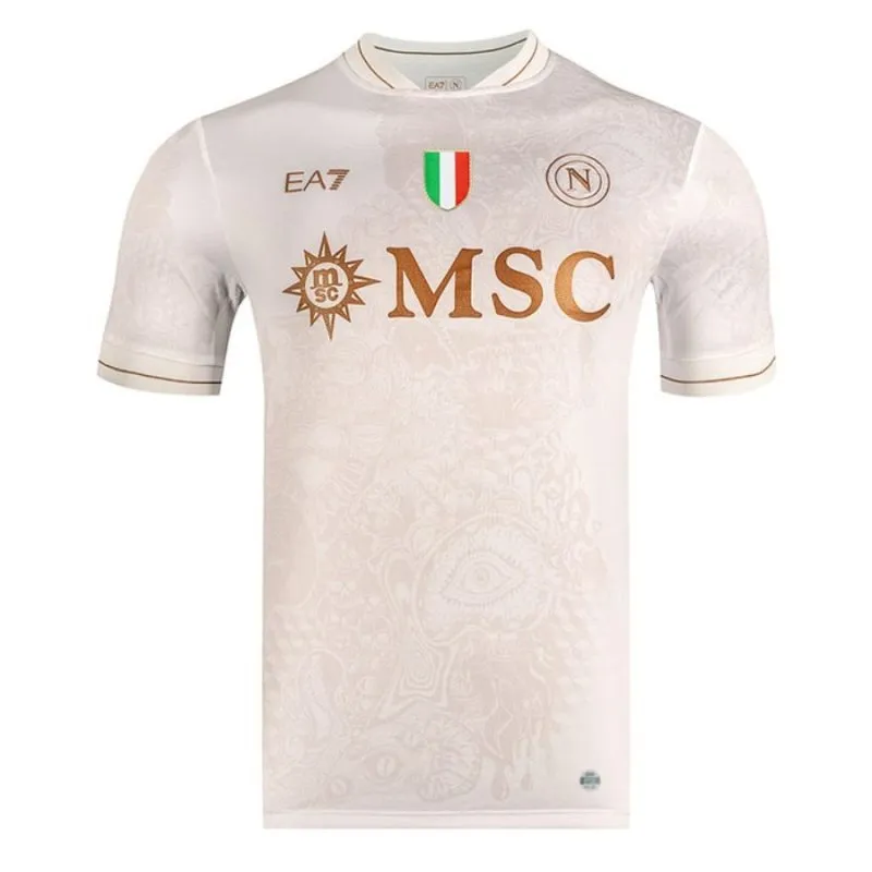 Napoli LUKAKU 2025/26 Away Kids' Jersey Set - Beige
