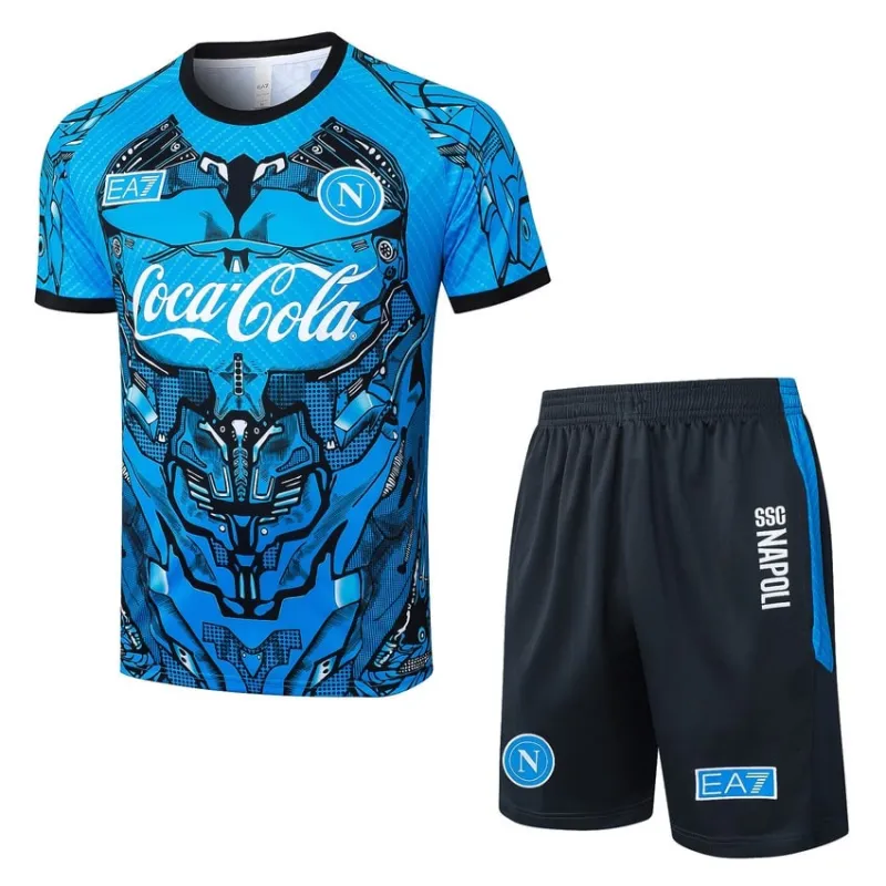 Nápoles 2025/26 Camiseta de entrenamiento + Pantalones cortos - Azul