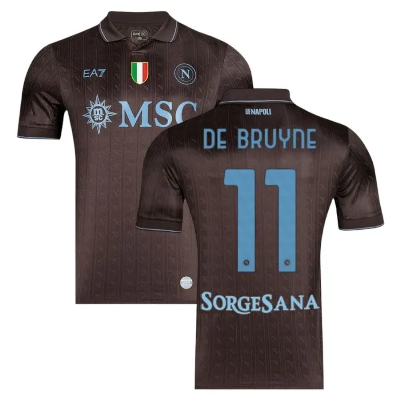 Nápoles DE BRUYNE 2025/26 Camiseta tercera - Negra