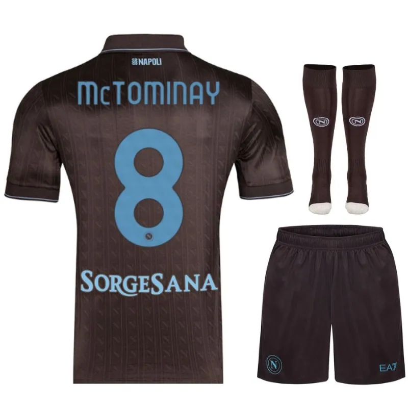 Napoli McTOMINAY 2025/26 Third Kids Kit - Black