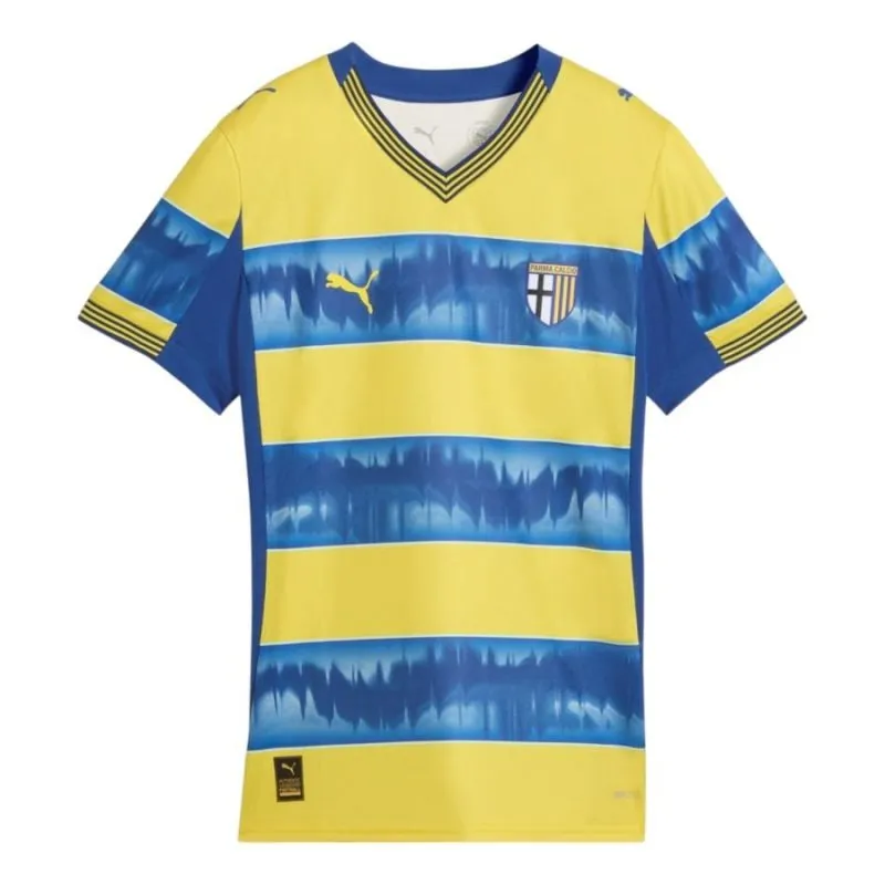Ensemble Maillot Extérieur Enfant de Parme 2025/26 - Bleu/Jaune