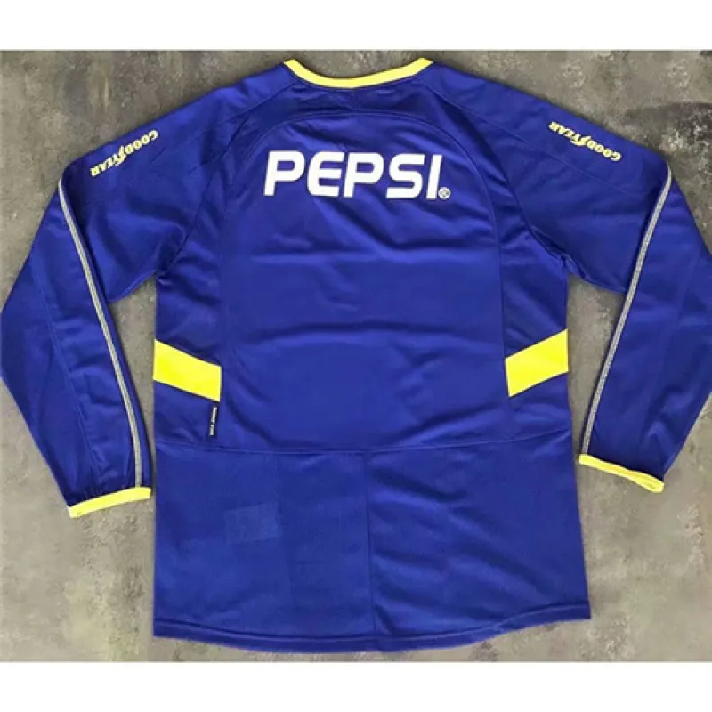 Boca Juniors 2003/04 Retro Home Long-sleeved Jersey - Blue