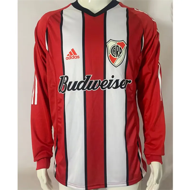 River Plate 2003/04 Maglia retro a maniche lunghe di trasferta - Bianca