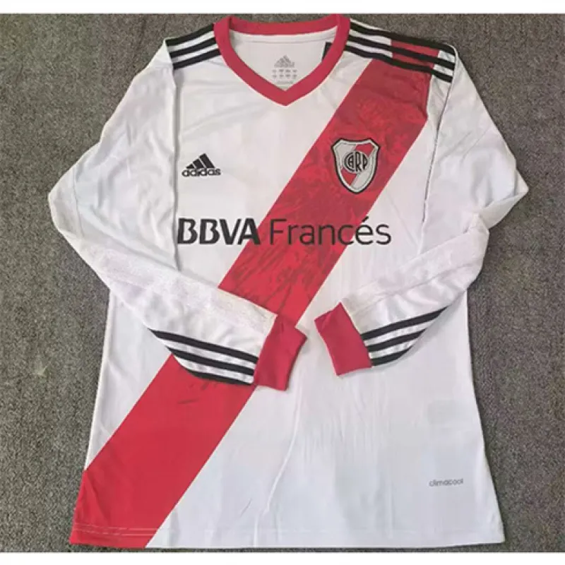 Camiseta de manga larga retro de campo de River Plate 2013/14 - Blanca