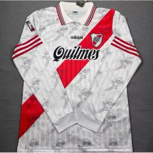 River Plate 1996/97 Home Retro Long - Sleeve Jersey - White