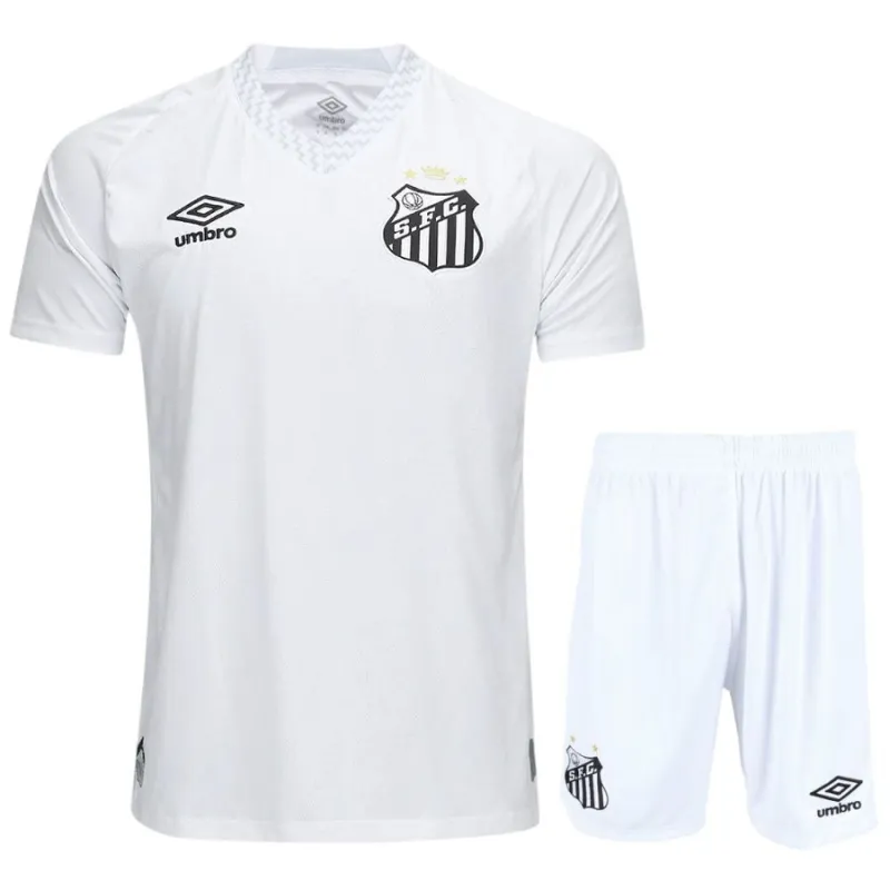 Maillot d'enfant + Short Santos 2025/26 domicile - Blanc