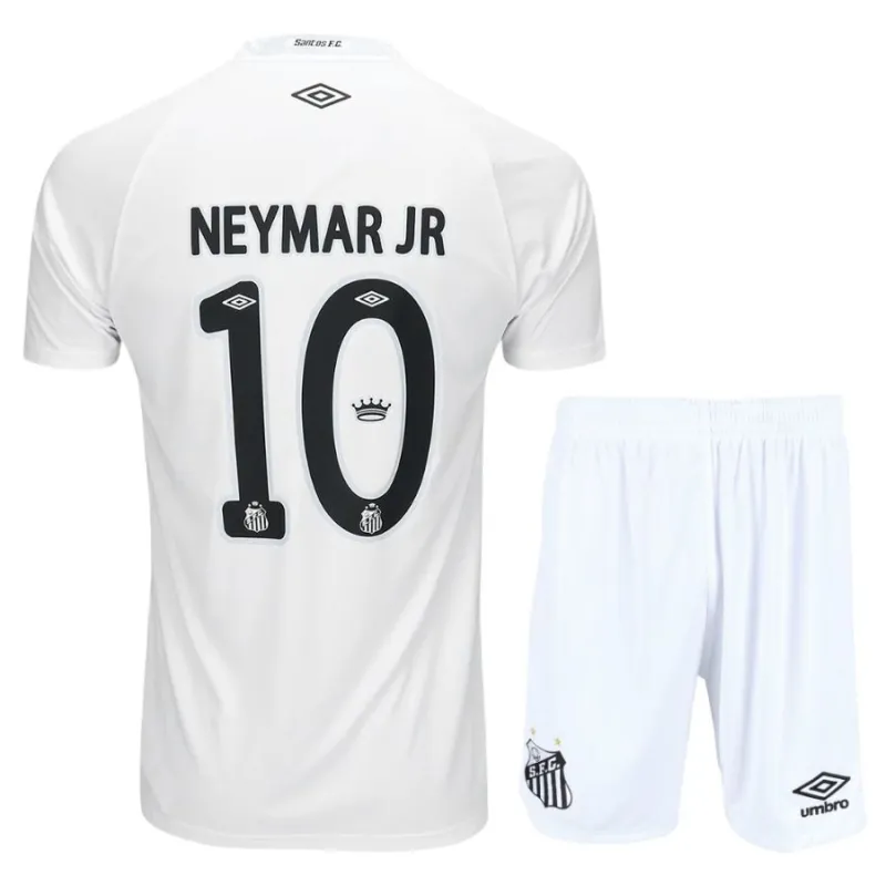Santos NEYMAR Maillot d'enfant + Short 2025/26 domicile - Blanc