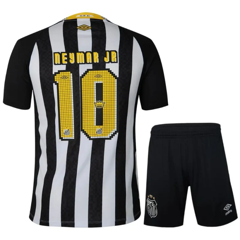 Santos NEYMAR Kids' Jersey + Shorts 2025/26 Away - Black