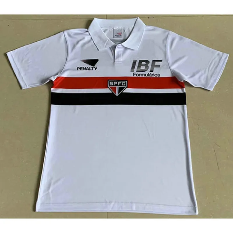 Maillot rétro domicile de São Paulo en 1991 - Blanc