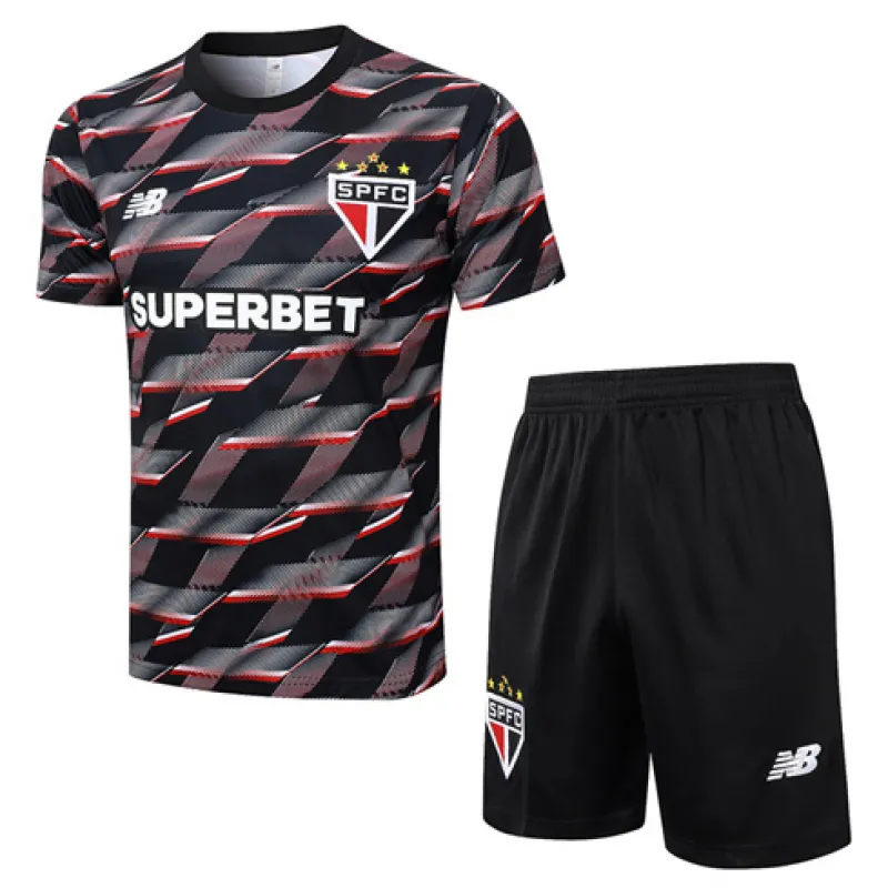 Camisa + pantalones cortos de entrenamiento de São Paulo 2024/25 - Negro