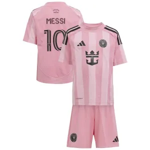 Lionel Messi's Inter Miami 2025/26 Home Children's Jersey Set - Pink