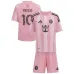 Lionel Messi's Inter Miami 2025/26 Home Children's Jersey Set - Pink