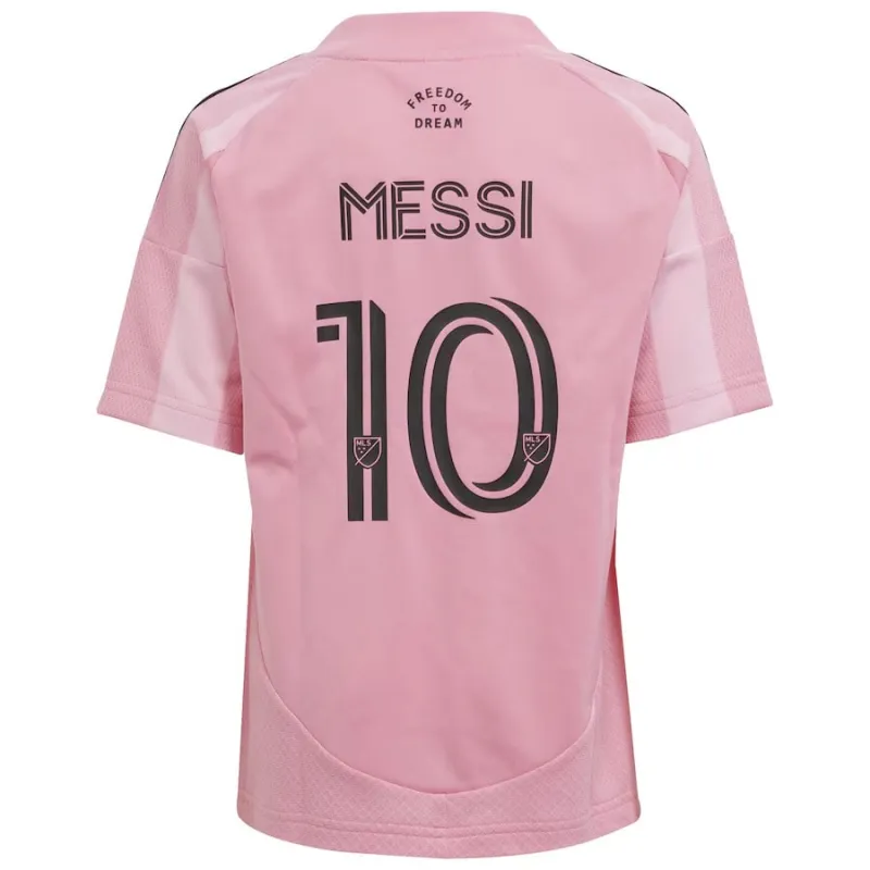 Lionel Messi's Inter Miami 2025/26 Home Children's Jersey Set - Pink