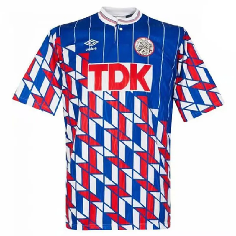 Maglia retro di Ajax 1990 per l'esterno - Blu