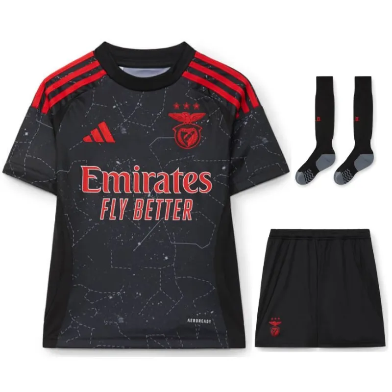 Set di maglie di trasferta Benfica 2024/25 - Versione bambini - Nera