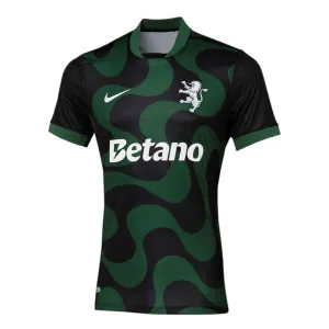 Sporting CP 2025/26 Third Kids' Jersey - Black/Green