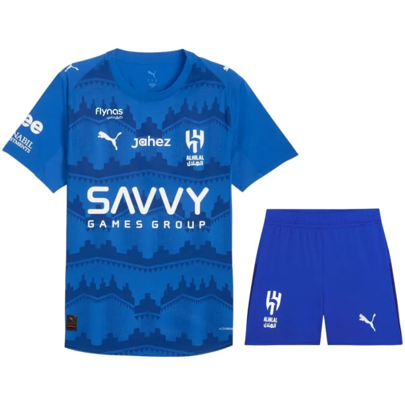 Camiseta de casa infantil + short del Al Hilal 2025/26 - Azul