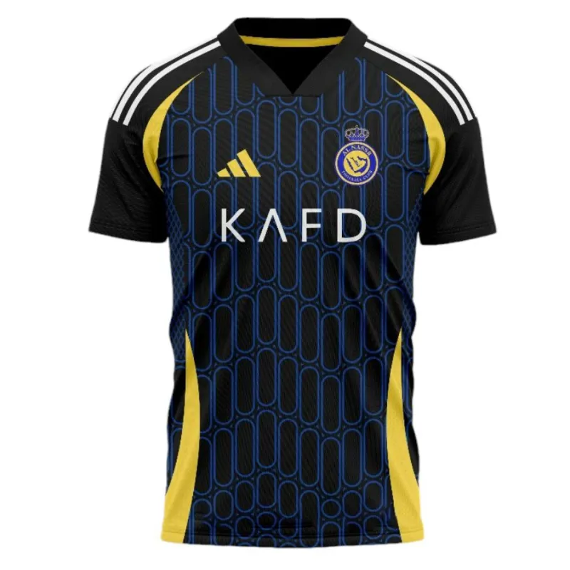 Set di maglia per bambini di trasferta di Al - Nassr 2024/25 - Nera