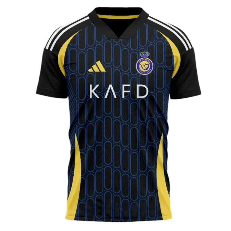 Ronaldo Al Nassr 2024/25 Auswärts-Kids-Trikot 7 - Schwarz