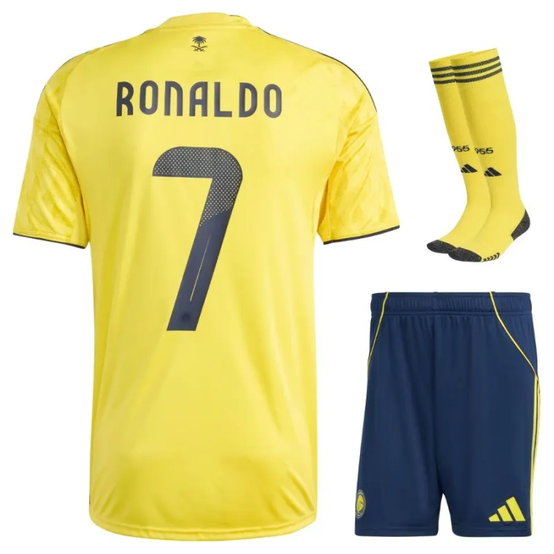 Al Nassr RONALDO Conjunto Camiseta Infantil Local 2025/26 - Amarilla