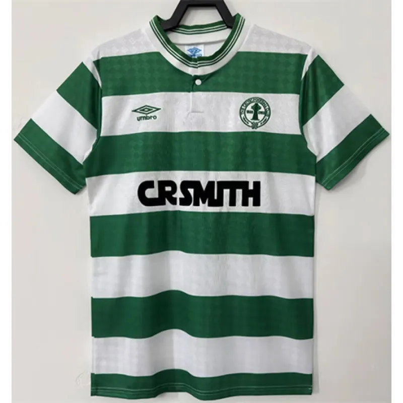 Maillot retro domicile de Celtic 1987/88 - Blanc/Vert