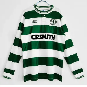 Celtic 1987/88 Home Retro Long-Sleeved Jersey - White/Green