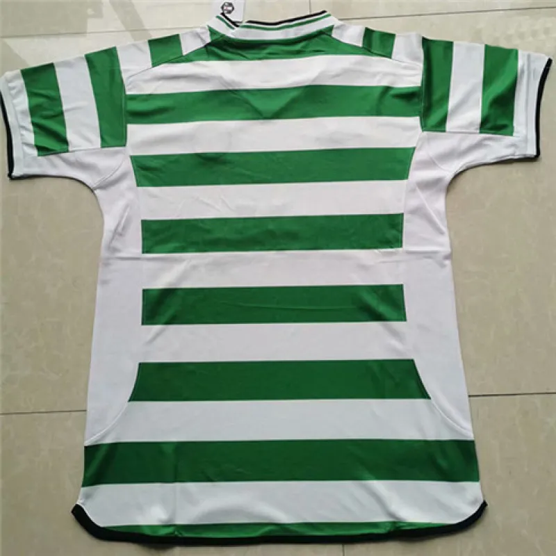 Camisa retro de casa de Celtic 2001-03 - Blanca/Verde