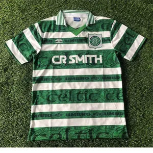 Celtic 1995 - 97 Home Retro Jersey - White/Green