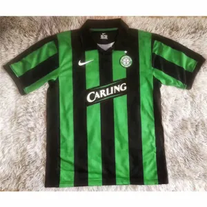 Celtic 2005/06 Away Retro Jersey - Green/Black