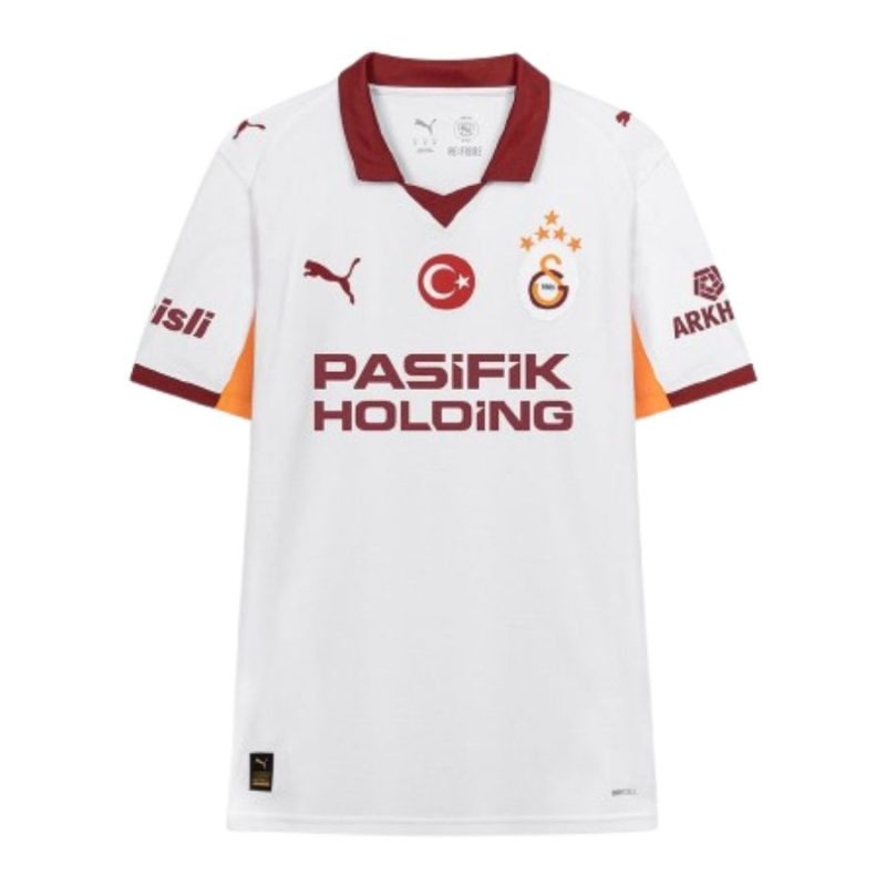 Galatasaray 2025/26 Auswärts-Kinder-Trikot - Weiß