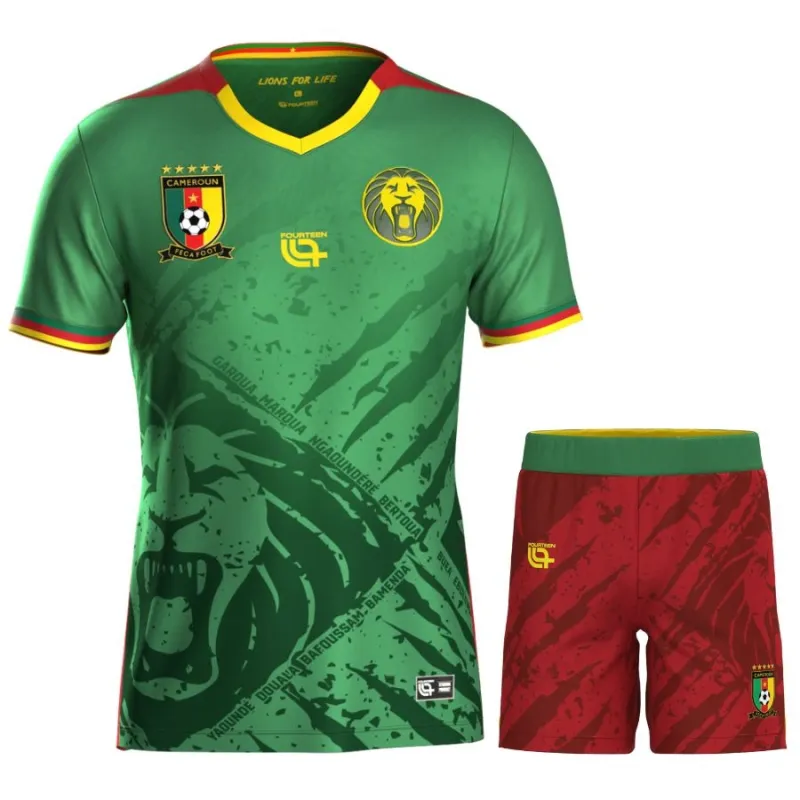 Camerun Bambini 2025/26 Kit di casa - Verde