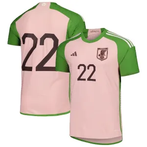 The special edition of the Japanese national team's jersey in pink for the 2022 World Cup.