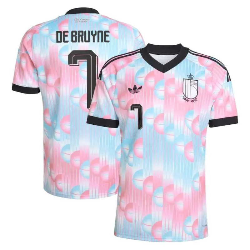 Belgium DE BRUYNE 2026/27 Away Jersey Blue Pink