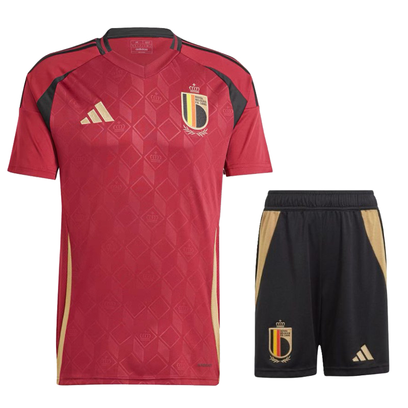 Belgien 2024/25 Kinder-Heimtrikot + Shorts - Rot