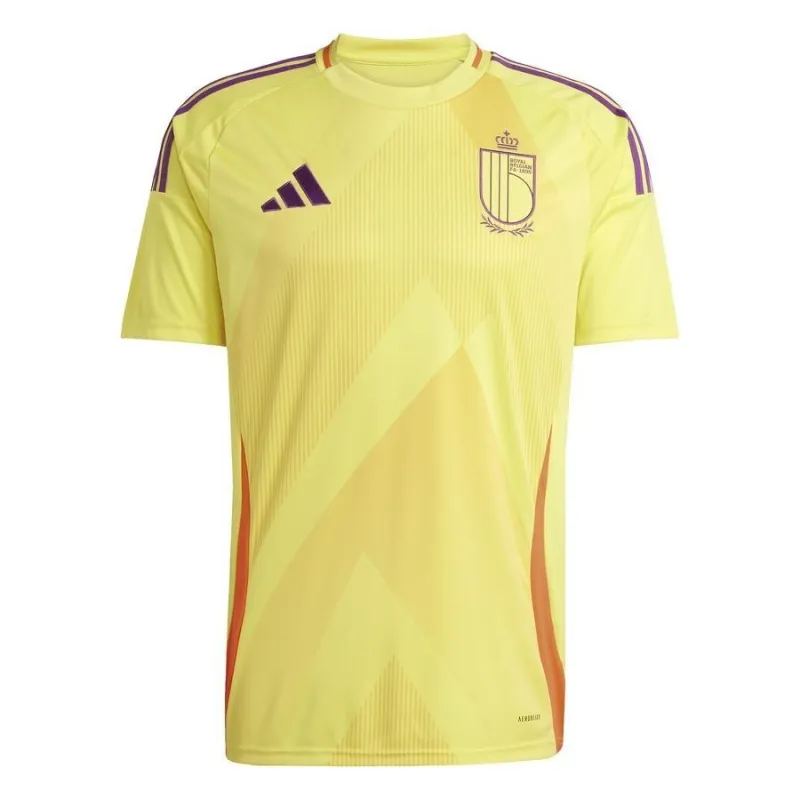 Camiseta visitante infantil de Bélgica para la Eurocopa 2024 - Amarillo