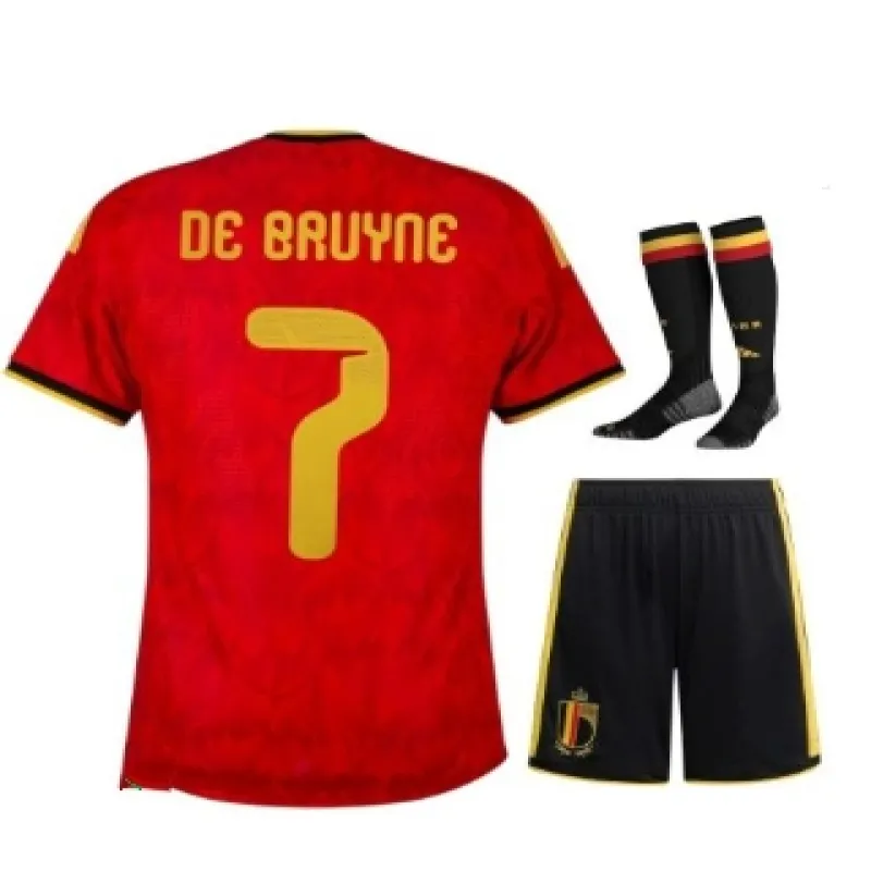 Belgien DE BRUYNE 2026/27 Kinder Heimtrikot Set - Rot