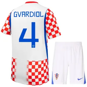 Croatia 2026/27 World Cup Home Kids Kit GVARDIOL