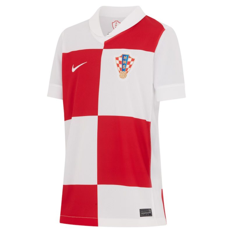 Croatia 2024/25 Kids' Home Jersey - Red/White
