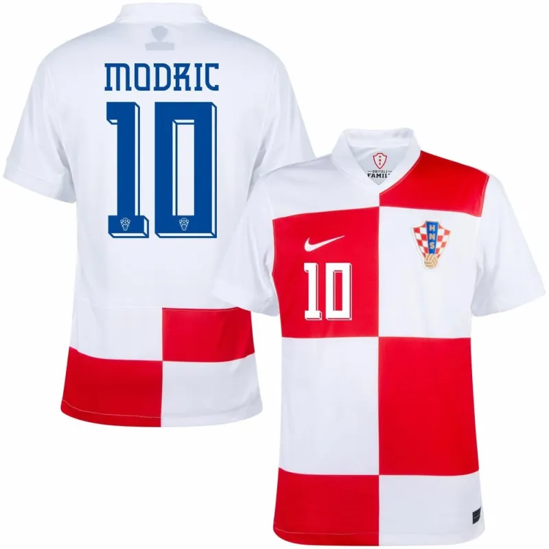 Modrić Maillot domicile enfant de Croatie 2024/25 - Rouge/blanc