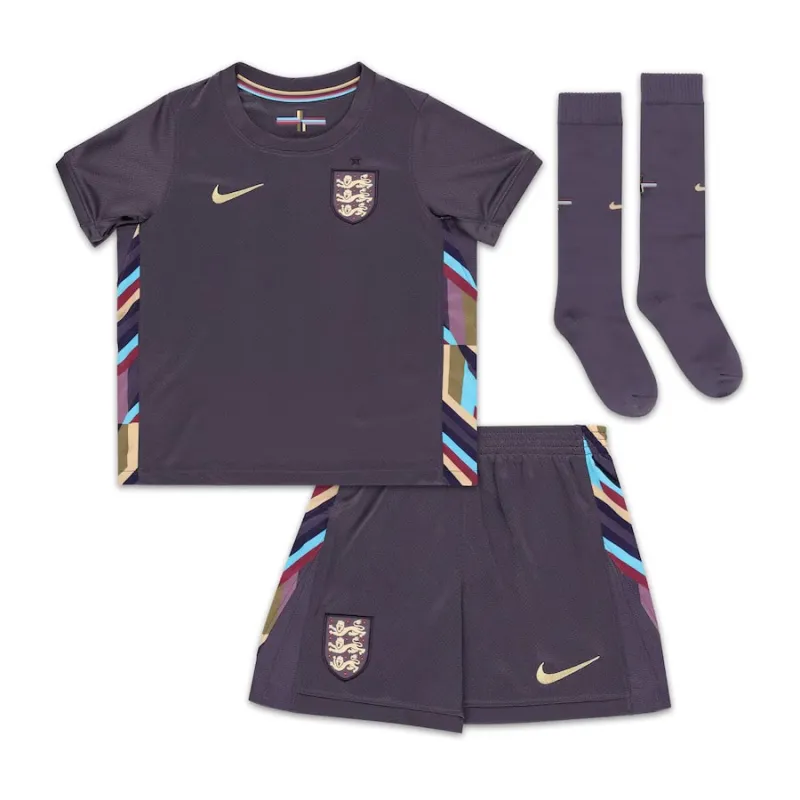 England 2024/25 Kinder-Auswärtskit - Lila