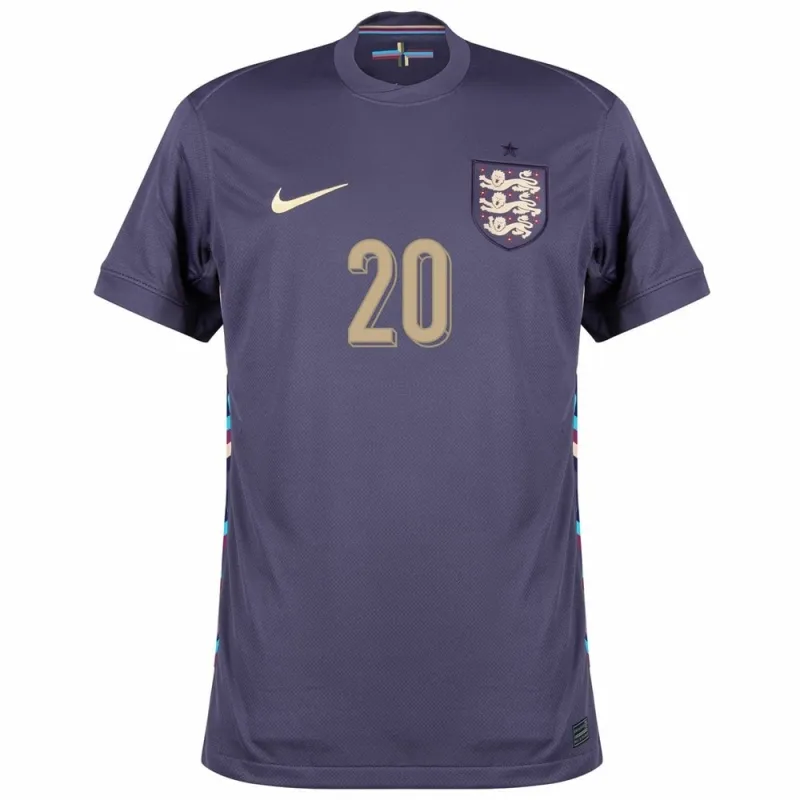 Maglia di trasferta dell'Inghilterra 2024/25 di Phil Foden - Viola