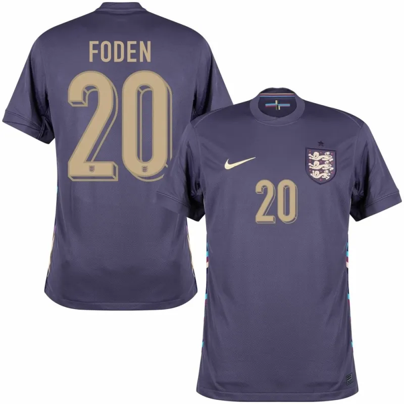 Maglia di trasferta dell'Inghilterra 2024/25 di Phil Foden - Viola