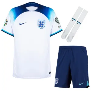 Englands weißer Heimspielkids - Kit für die UEFA Euro 2024