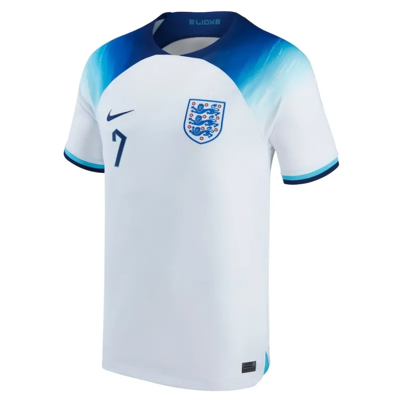 Le maillot domicile de l'Angleterre pour la Coupe du monde 2022 de Jack Grealish - Blanc