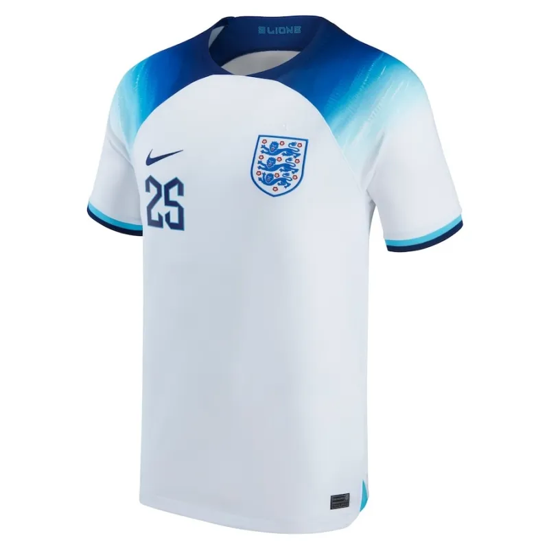 Saka's England 2022 World Cup Home Jersey - White