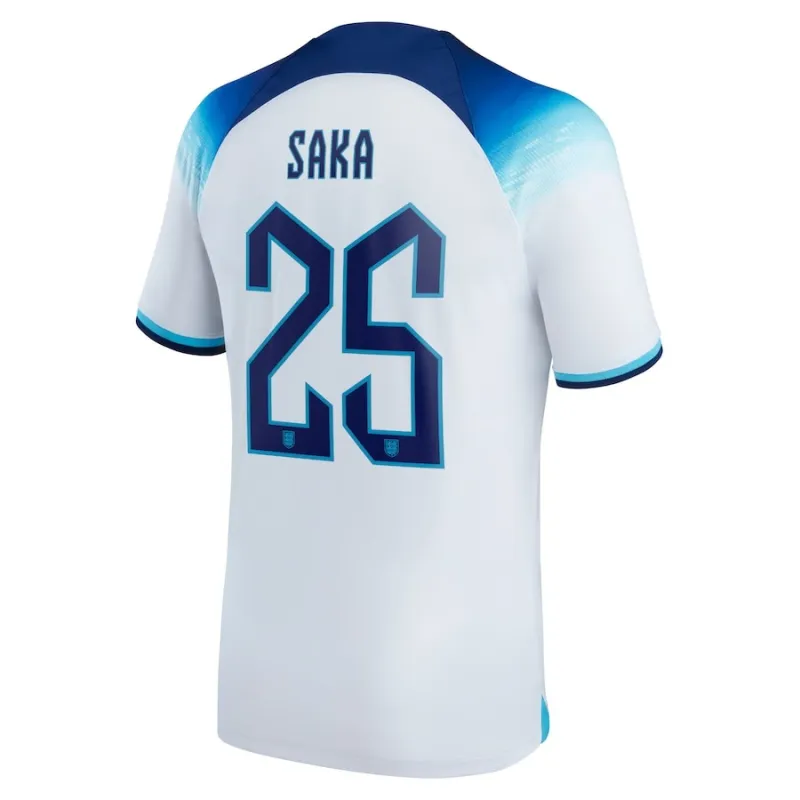 Saka's England 2022 World Cup Home Jersey - White
