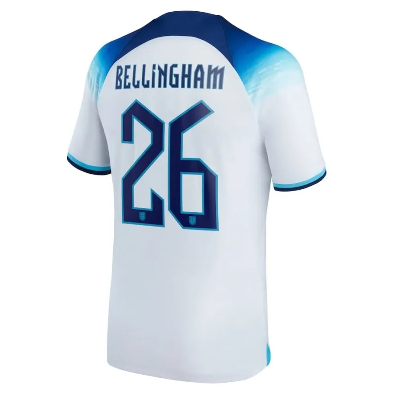 Bellingham's England 2022 World Cup Home Jersey - White