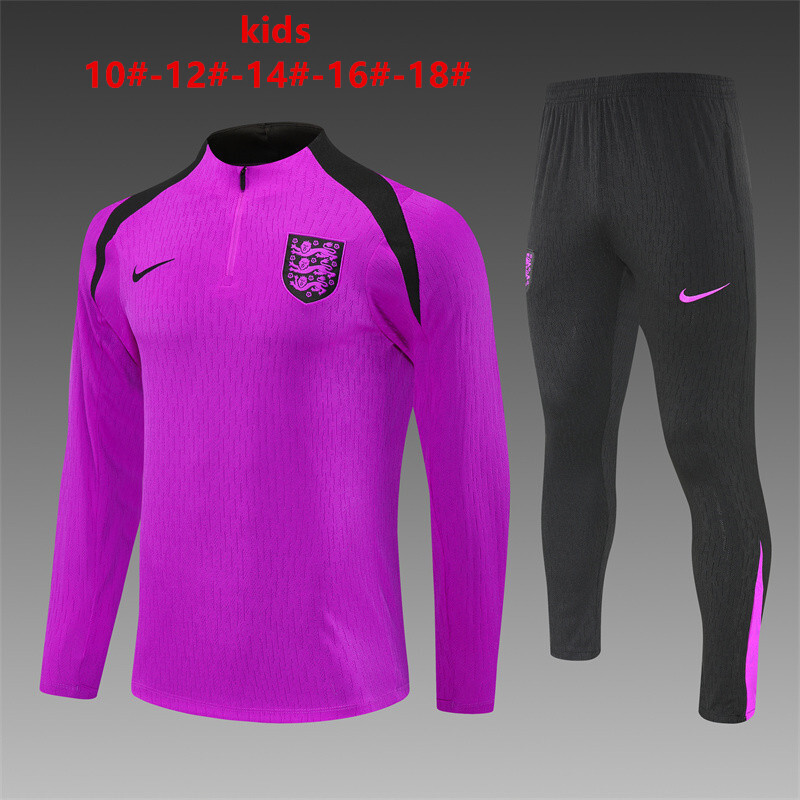England 2025/26 Kids Sports Set Purple